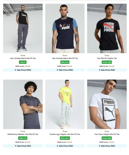 Image of Puma Men Tshirt Minimum 70% Discount