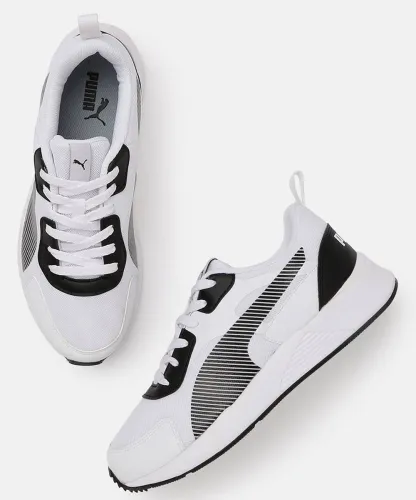 Image of Puma Men White Black Colourblocked IDP Sneakers 