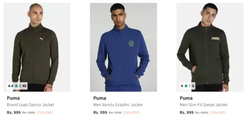 Image of Puma Men Winter Clothes Minimum 70% Discount