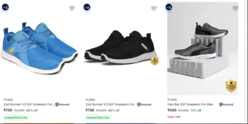 Image of PUMA Men’s Casual Shoes at minimum 80% Discount
