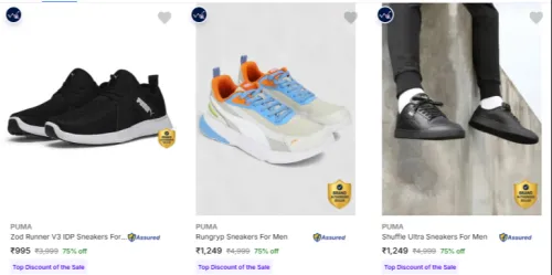 Image of PUMA Men’s Casual Shoes at minimum 70% Discount