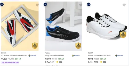 Image of PUMA Men’s Casual Shoes at minimum 80% Discount