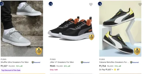 Image of PUMA Men’s Casual Shoes at minimum 81% Discount