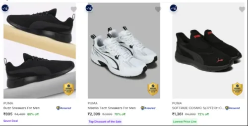 Image of PUMA Men’s Casual Shoes at minimum 80% Discount