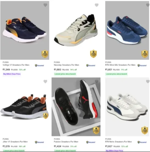Image of PUMA Men’s Casual Shoes at minimum 71% Discount