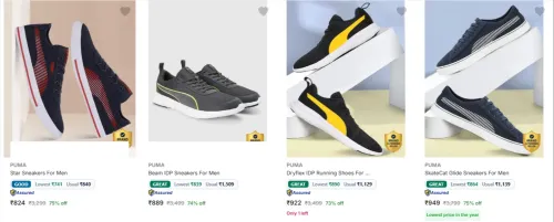 Image of PUMA Men’s Casual Shoes at minimum 70% Discount