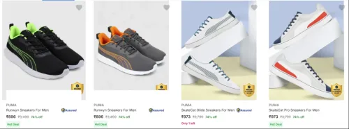 Image of Puma Men’s Casual Shoes at minimum 70% Discount