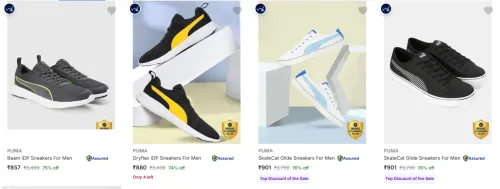 Image of PUMA Men’s Casual Shoes at minimum 74% Discount
