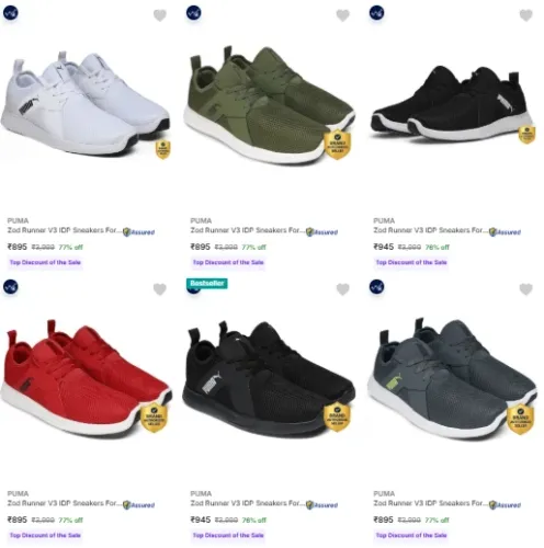 Image of PUMA Men’s Casual Shoes at minimum 74% Discount