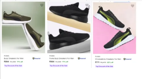 Image of Puma Men’s Casual Shoes at minimum 75% Discount