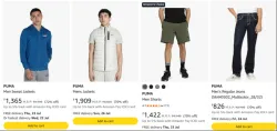 Puma Mens Clothing at minimum 72% Discount
