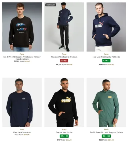 Image of Puma Men's Clothing up to 80% Discount