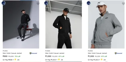 Image of PUMA Men's Jackets at minimum 51% Discount