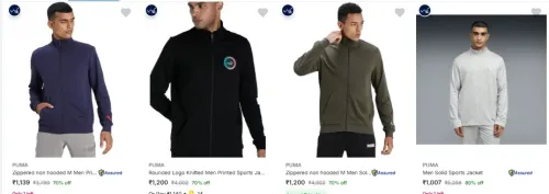 Image of PUMA Men's Jackets at minimum 70% Discount