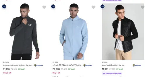 Image of PUMA Men's Jackets at minimum 75% Discount