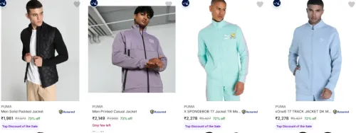 Image of PUMA Men's Jackets at minimum 70% Discount