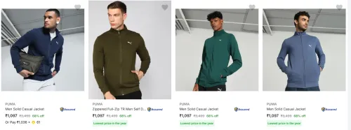 Image of Puma Men's Jackets upto 68% Discount