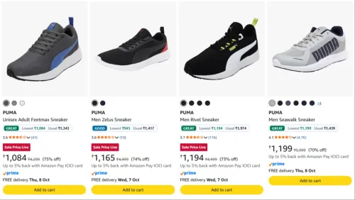 Image of Puma Men's Shoe at minimum 70% Discount