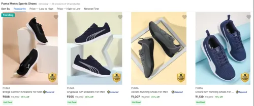 Image of Puma Men's Shoes at minimum 70% Discount from ₹606