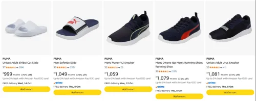 Image of PUMA Men's Shoes at minimum 70% Discount