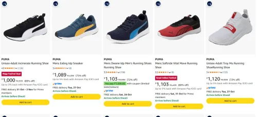 Image of Puma Men's Shoes at minimum 70% Discount