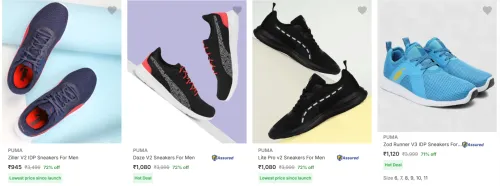 Image of Puma Men’s Shoes at minimum 70% Discount