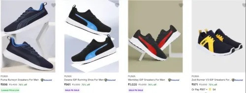 Image of PUMA men's shoes at minimum 70% Discount