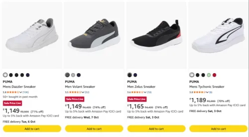 Image of Puma Men's Shoes upto 74% discount 