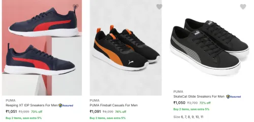 Image of Puma Men’s Shoes upto 74% Discount