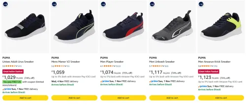 Image of Puma Men's Sneaker at minimum 70% Discount
