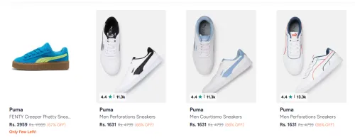 Image of Puma Men's Sneakers at Minimum 67% Discount