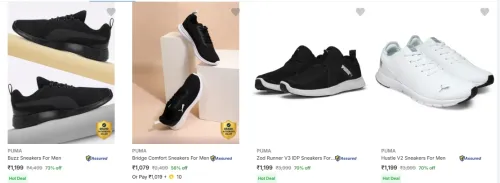 Image of Puma Men's Sneakers at minimum 74% Discount