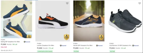 Image of Puma Men's Sneakers at minimum 77% Discount