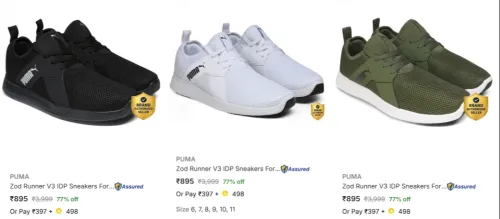 Image of Puma Men's Sneakers at minimum 74% Discount