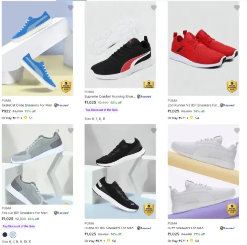 Image of Puma Men's Sneakers Up to 75% Discount
