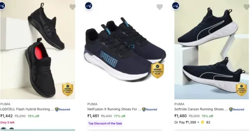 Image of PUMA Men’s Sports Shoes at minimum 77% Discount