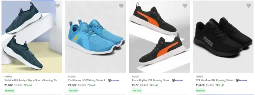 Image of Puma Men’s Sports Shoes at minimum 70% Discount