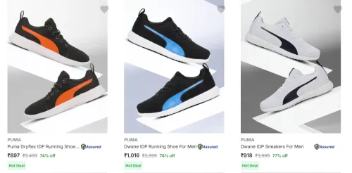 Image of Puma Men’s Sports Shoes at minimum 70% Discount