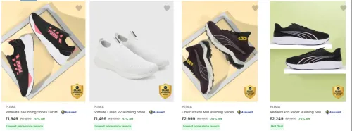 Image of Puma Men’s Sports Shoes at minimum 70% Discount