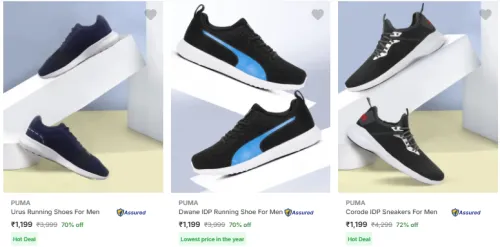 Image of Puma Men’s Sports Shoes At Minimum 70% Off