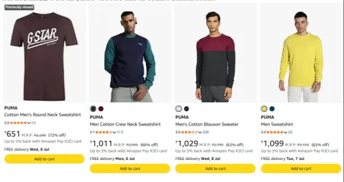 Image of Puma Men's Sweatshirts upto 72% discount 