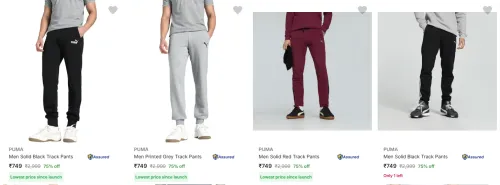 Image of Puma Men's Track Pants upto 75% Discount