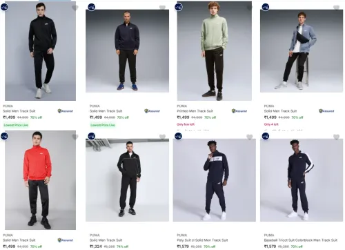 Image of PUMA Men's Tracksuits at minimum 70% Discount