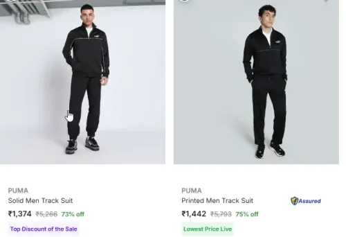 Image of PUMA Men's Tracksuits at minimum 73% Discount