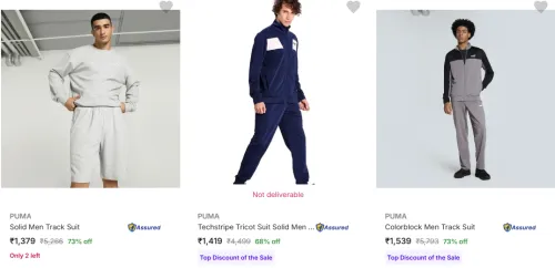 Image of Puma Men's Tracksuits upto 73% Discount