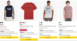 Puma MEn's Tshirts upto 75% discount