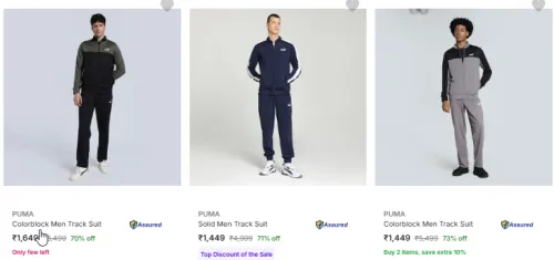Image of PUMA Printed Men Track Suit up to 75% Discount