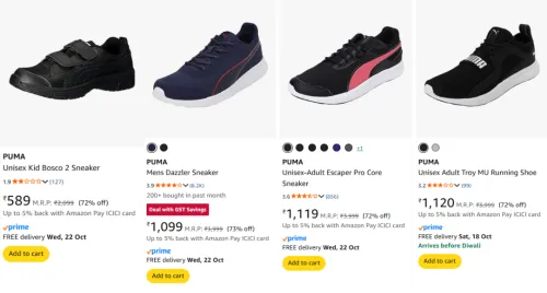 Image of Puma Shoes at minimum 70% Discount