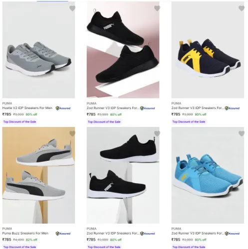 Image of PUMA Shoes @ Flat 80% Discount