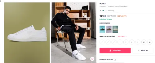 Image of Puma Smashic Comfort Casual Sneakers